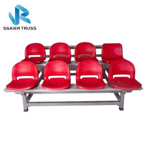 Quality 3 / 4 / 5 Rows Aluminum Stadium Bleachers Corrosion Resistance 3000 * 240mm Board wholesale