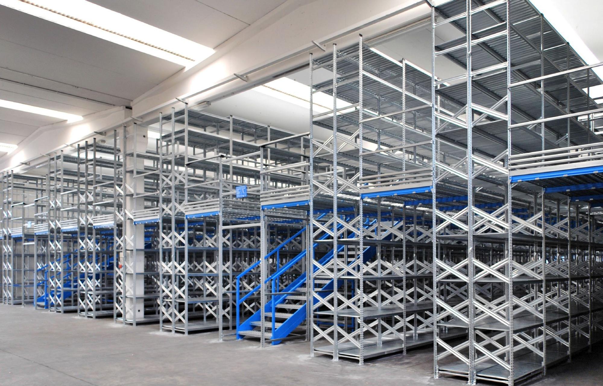 Corrosion Protection Warehouse Q235B SS Mezzanine Racking System