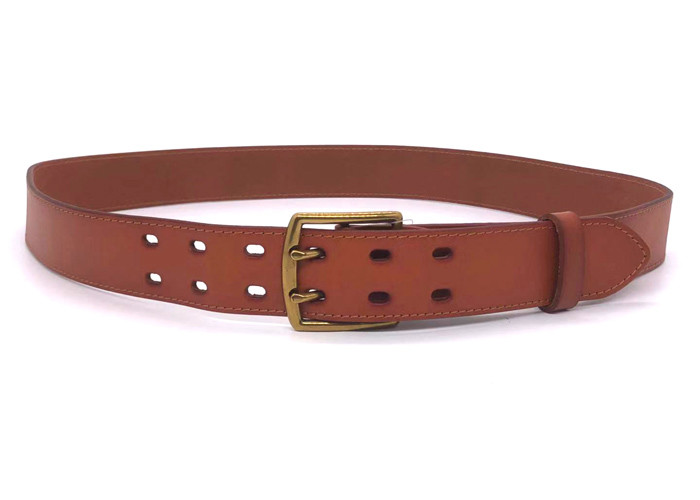 38mm Men'S Leather Double Prong Belt For Jeans Trousers
