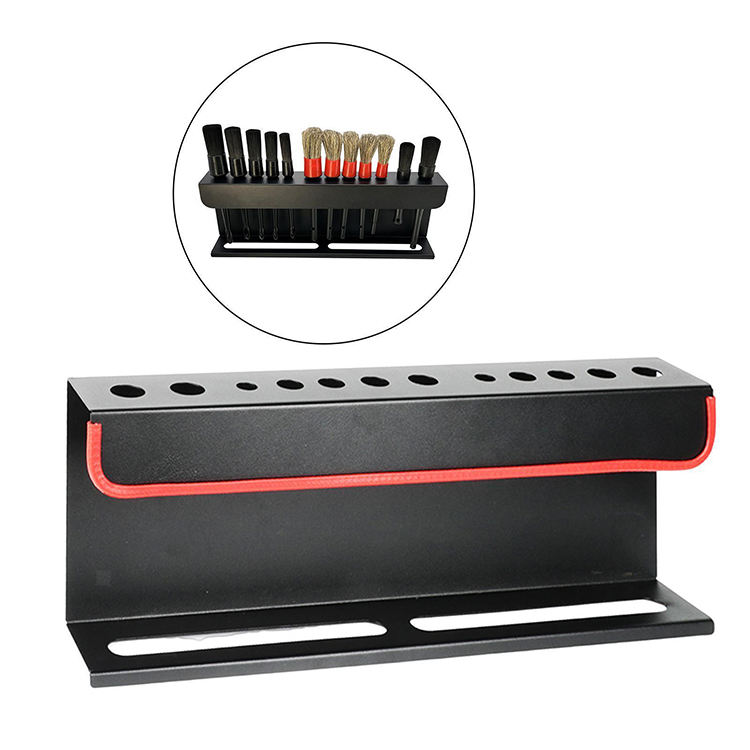 Maximize Your Garage Space with this Detail Brush Holder Featuring 6 Sturdy Hooks