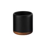 Round Shape Black Polyresin Bathroom Accessories Polyresin Soap Dispenser With