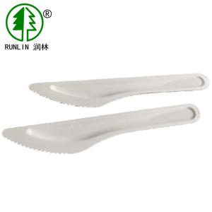 Quality 6.5in Takeaway Knife Disposable Kitchen Utensils Sugarcane Bagasse Disposable Butter Knife wholesale
