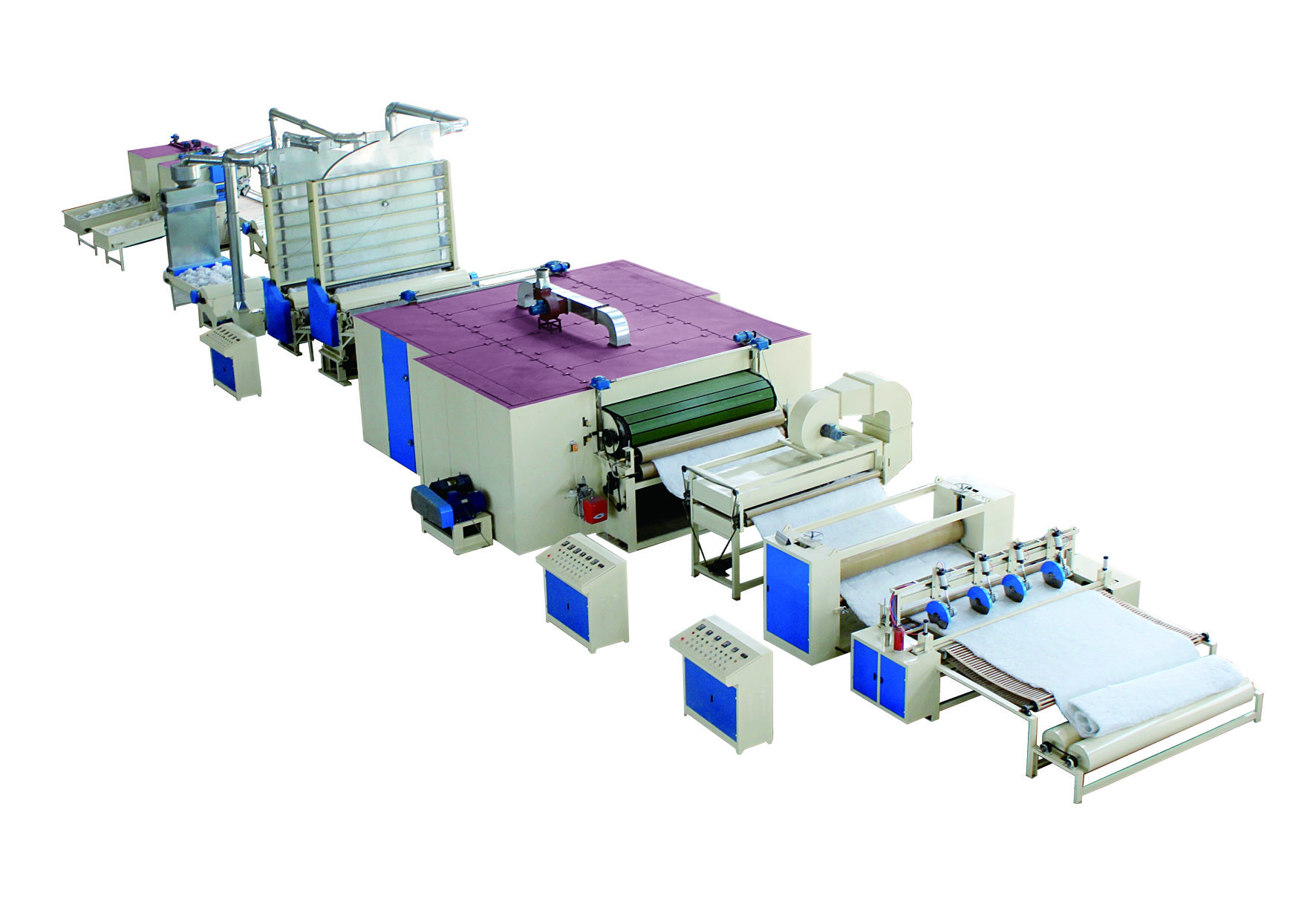 6000GSM Soft Glue Free Wadding Production Line 300kg H