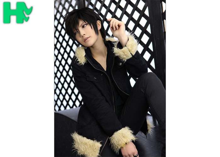 Tangle Free Blonde Men Hair Wig , Synthetic Human Hair Mens Wigs