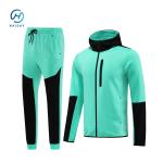 Wholesale Custom Logo Hoodie Jacket Zipper Soccer Tracksuit Training Wear Long
