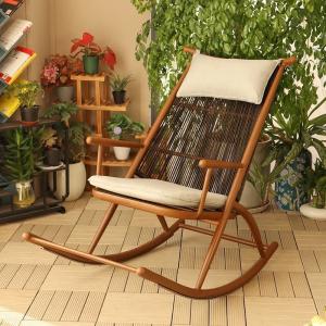 Quality UV Resistant Outdoor Garden Leisure PE Rattan Rocking Chair With Customized Logo wholesale