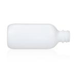 Empty White Ceramic Boston Glass Bottle Cosmetic Packaging