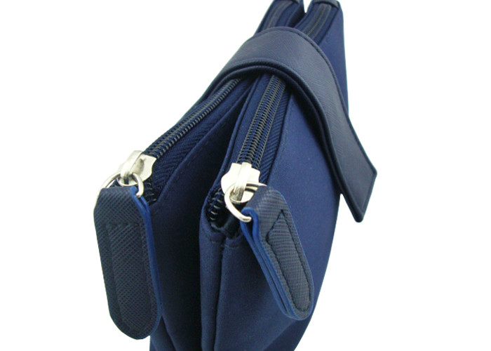 Portable Big Room Small Travel Organizer Bags With Zipper Pouch Dark Blue Color