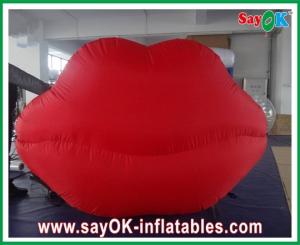 China Red Unique Inflatable Lighting Lip Nylon Cloth CE Air Blower For Outdoor on sale