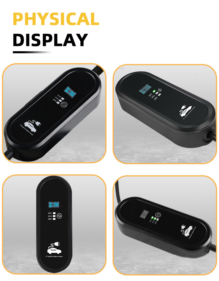 Condition Interface Charging Power Stations Portable 7KW Type 2 Electric Car Fast Charger with Adjustable 32A Max Current