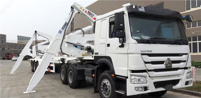40ft Side Loader Trailer Italian Hydraulic System 40000 Kilograms Lifting Capacity