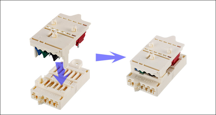 Plastic Clip Type White Led Light Connectors 20mm Width LBK-07 400V