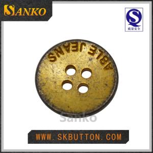 Quality New fashion metal 4 hole buttons for garments wholesale