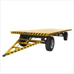 Farm Truck Platform Flatbed Drawbar Full Trailer With Ladder