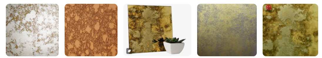 Golden Antique Mirror Glass Sheets Customized Size Thickness Pattern