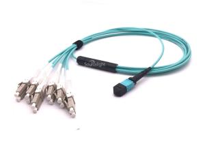 Quality Female / Male Mpo Mtp Patch Cord Breakout Mpo-Lc 2.0mm Fanout Trunk Cable 8 Cores Om3 wholesale