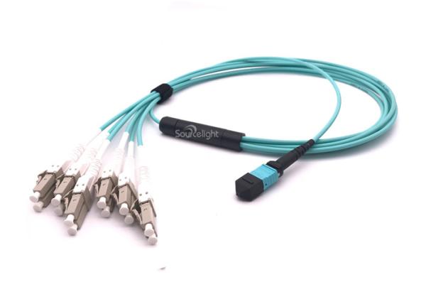 Female / Male Mpo Mtp Patch Cord Breakout Mpo-Lc 2.0mm Fanout Trunk Cable 8