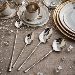 Quality Technique On-glazed Luxury 24pcs Stainless Steel Flatware Set for Hotel and Wedding wholesale