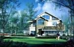 House Prefabricated , High Insulation Villa With PVC Sliding Windows