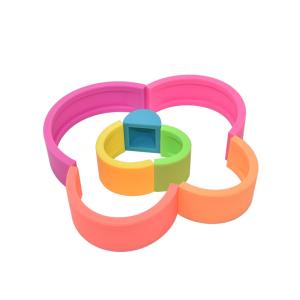 Quality PVC BPA Free Silicone Rainbow Stacker Educational Fun Customized Logo wholesale