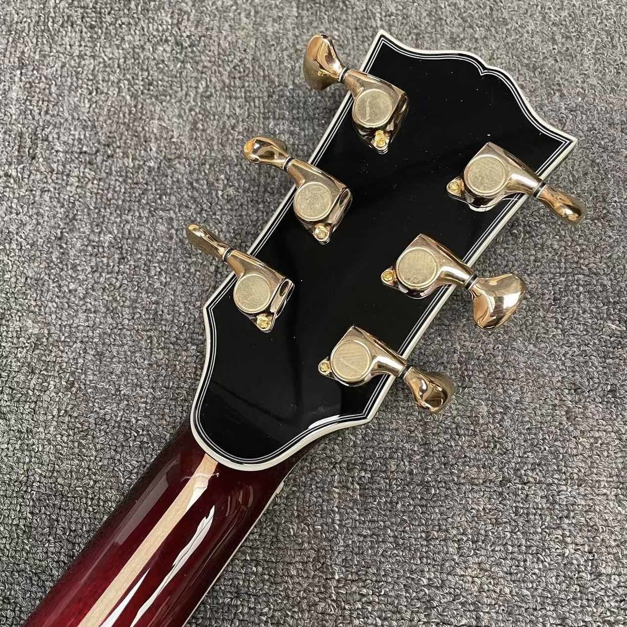 Custom 43 Inch Jumbo Gibson Style SJ200 Cutaway Solid KOA Wood Acoustic Guitar with Double S1-PRO V3 Pickup, Solid Wood Version