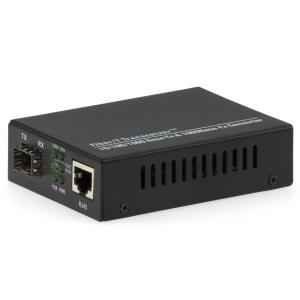 Quality 10 100 1000M SFP Fiber Media Converter SFP To RJ45 UTP Full Duplex For FTTH wholesale