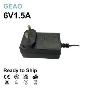 Quality Reliable 6V 1.5A Wall Mount Power Supply Adaptor 10%-90%RH Humidity wholesale
