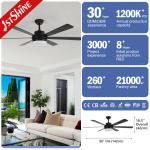 35w 56 Inch Silent Modern LED Ceiling Fan Energy Saving DC Motor