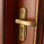 RoHS 205cm Height Front Solid Wood Door PU Painting For House