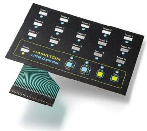 Quality EL Lighting Illuminated Membrane Switch Keyboard For Industrial Equipment wholesale