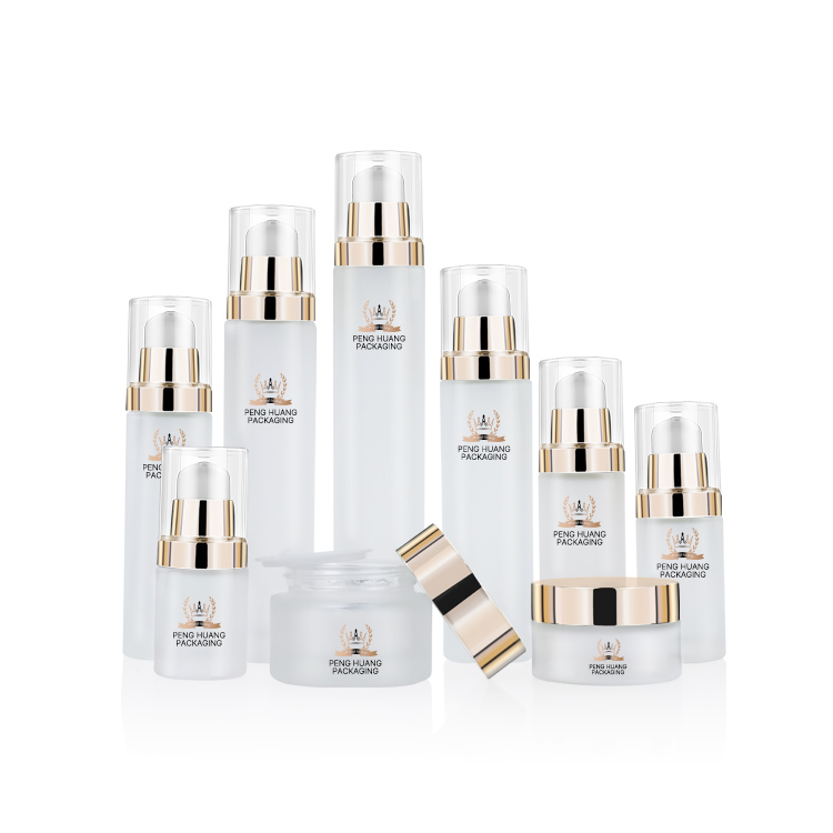 Empty Glass 20ml-120ml Cosmetic Packaging Set Pump Sprayer Sealing Type