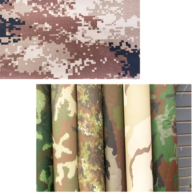 Cotton High Strength Army Digital Camo Fabric Wrinkle Resistance 200 Gsm