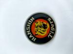 Round Metal Brooch Pin Hanshin Tiger Printed Multicolor Multiusage