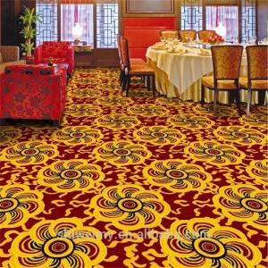 Quality Cheaper yellow chrysanthemum pattern restaurant polypropylene carpet wholesale