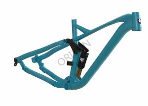 Quality Blue / Red 29er Full Suspension Frame , Full Suspension Mountain Frame wholesale