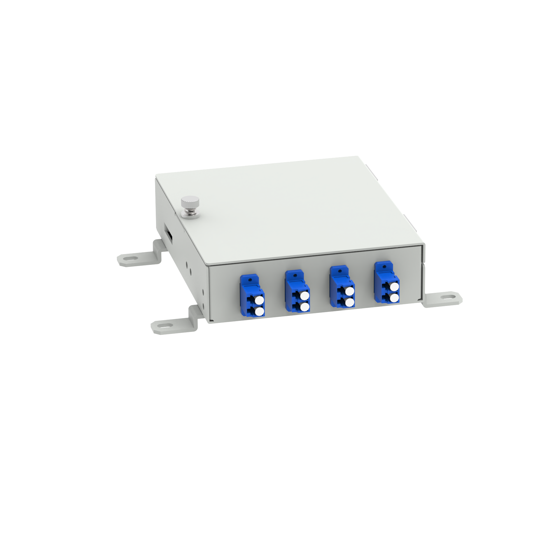 RAL 7035 4 Cores LC UPC Fiber Optic Terminal Box for FTTX in FTTX Terminal Equipment