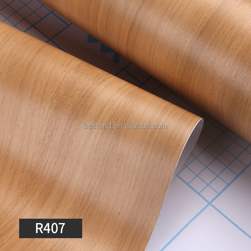 Wood Grain Contact Paper Oak Wooden PVC Self-Adhesive Film for Kitchen Cabinet Home Furniture Decoration Wood Wallpaper