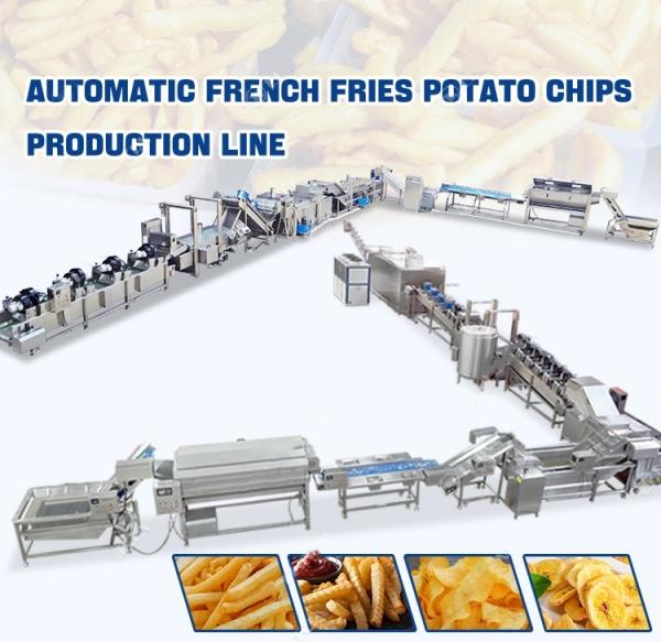 200 KG Full Automatic Quick Frozen French Fries Production Line 304 Food Grade