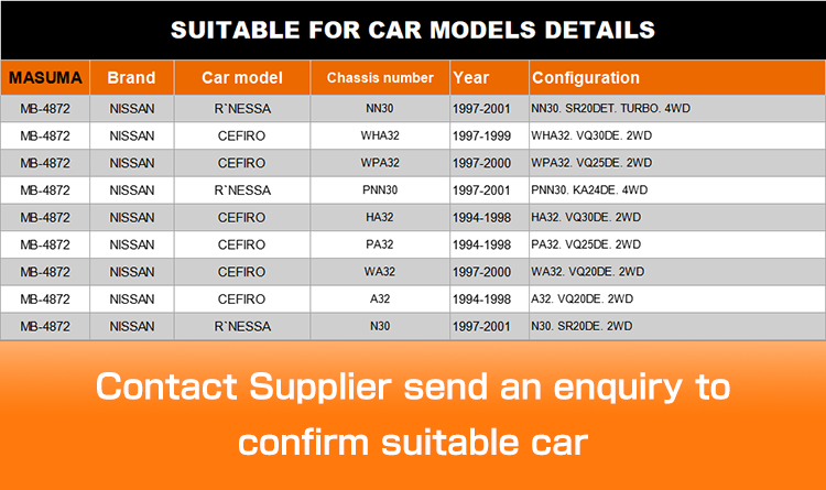 MASUMA NO. MB-4872 Auto Suspension Systems Ball Joint Unbeatable for NISSAN CEFIRO A32