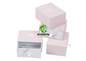 Quality High End Exquisite Cardboard Jewelry Gift Boxes Biodegradable Light Pink Color wholesale