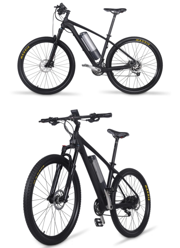 30 - 50Nm Torque Carbon Fibre Electric Mountain Bike With 250W Rear Hub Motor 27 Speed