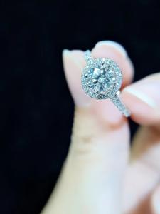 Quality Vitamoss Moissanite diamond ring in white gold for engagement ring from factory wholesale