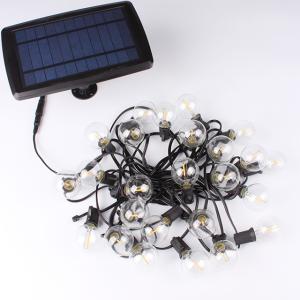 China IP44 Waterproof 24ft Light Bulb String Solar Lights For Outdoor on sale