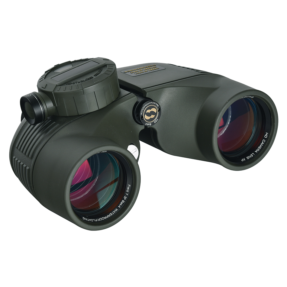 7x Magnification Marine Telescope with Compass and Rangefinder
