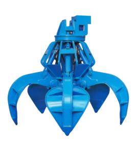 Quality Four Fingers Mechanical Orange Peel Grab NM400 Q355B Material For 24 Ton Excavator wholesale