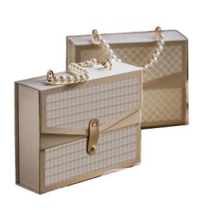 Quality Recycled Houndstooth Festival Gift Boxes Double Door Pearl For Valentine's Day wholesale