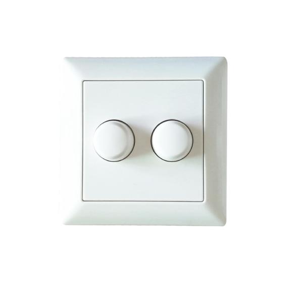 Cheap Dual Rotary 200W LED Dimmer Switch 50000 Hours for sale