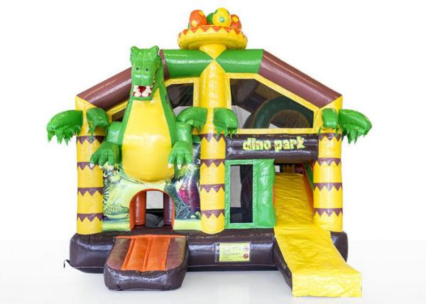 Commercial Grade 0.55mm PVC Tarpaulins Inflatable Bouncer Combo For Children OEM