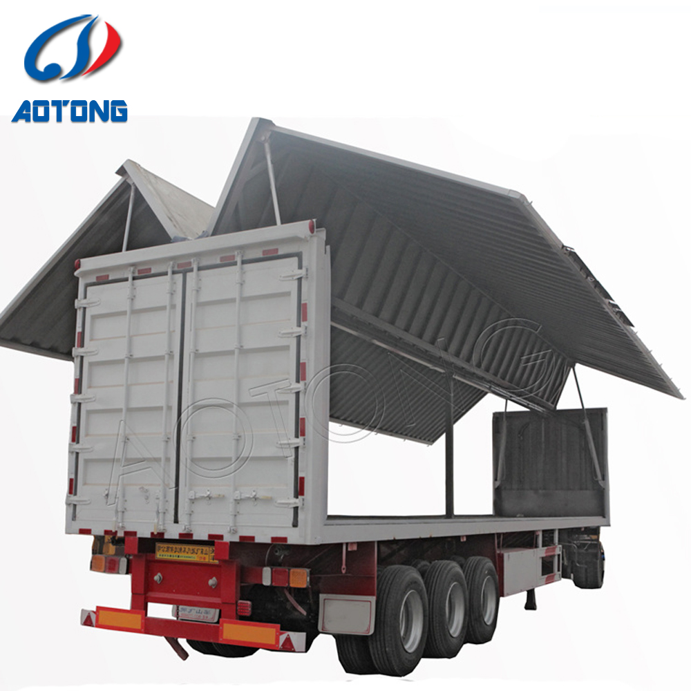 53ft Enclosed Box Cargo Dry Wing Van Truck Semi Trailer with 30-100T Max Payload