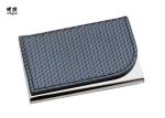 Dual Monogram Travel Business Card Holder Case Laser Logo Printed